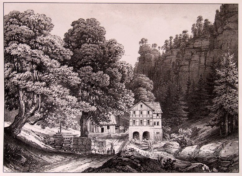 A Suchá Kamenice mlýn 1850